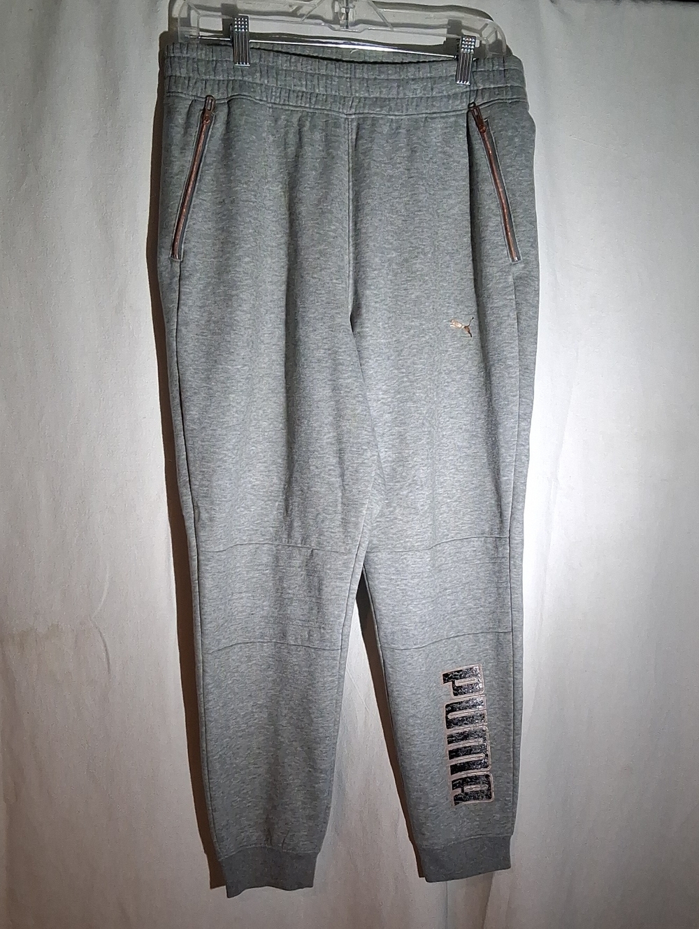 Puma Womans Train Moto Joggers Heather Gray